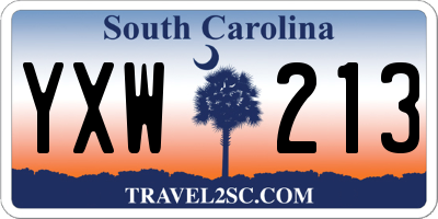 SC license plate YXW213