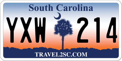 SC license plate YXW214
