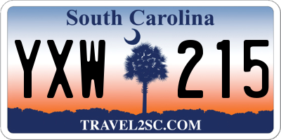 SC license plate YXW215