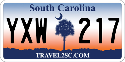 SC license plate YXW217