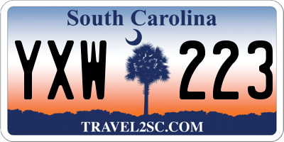SC license plate YXW223