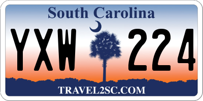 SC license plate YXW224