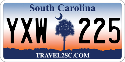 SC license plate YXW225
