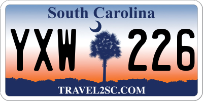 SC license plate YXW226