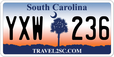 SC license plate YXW236