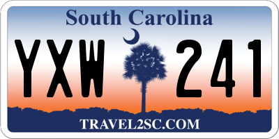 SC license plate YXW241