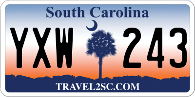 SC license plate YXW243