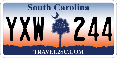 SC license plate YXW244