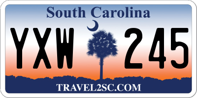 SC license plate YXW245