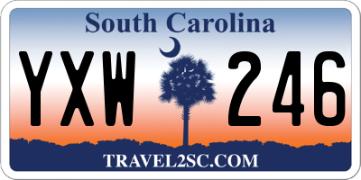 SC license plate YXW246