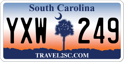 SC license plate YXW249