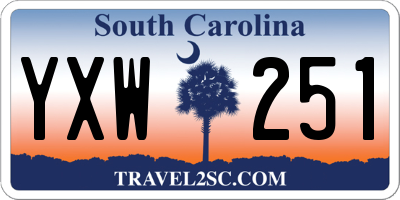 SC license plate YXW251
