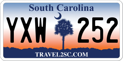 SC license plate YXW252
