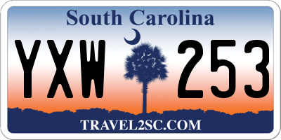 SC license plate YXW253