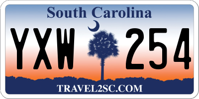 SC license plate YXW254