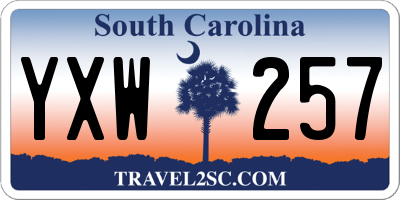 SC license plate YXW257