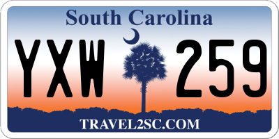 SC license plate YXW259