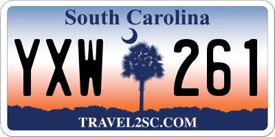 SC license plate YXW261