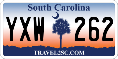 SC license plate YXW262