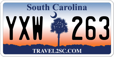 SC license plate YXW263