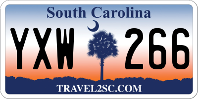 SC license plate YXW266
