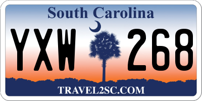 SC license plate YXW268