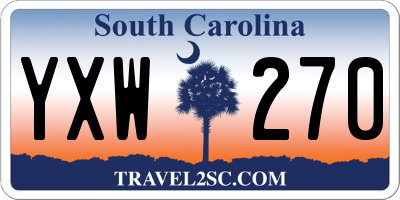 SC license plate YXW270