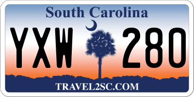 SC license plate YXW280