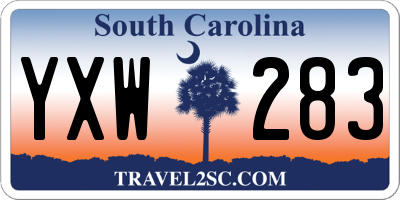 SC license plate YXW283