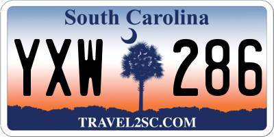 SC license plate YXW286