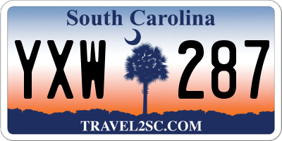 SC license plate YXW287