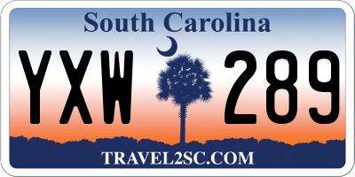 SC license plate YXW289