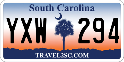 SC license plate YXW294