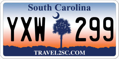 SC license plate YXW299