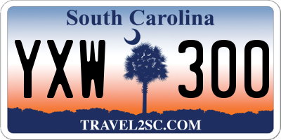 SC license plate YXW300