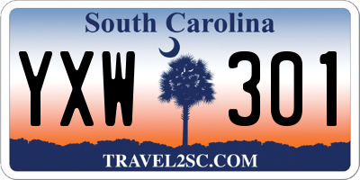 SC license plate YXW301