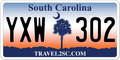 SC license plate YXW302