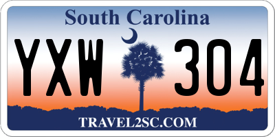 SC license plate YXW304