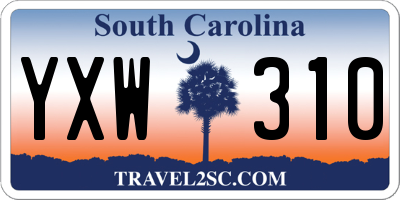 SC license plate YXW310