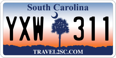 SC license plate YXW311