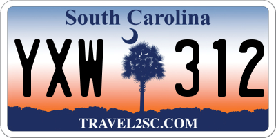 SC license plate YXW312