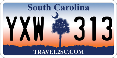 SC license plate YXW313