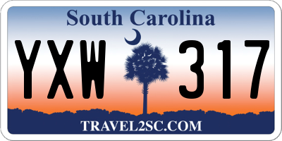 SC license plate YXW317