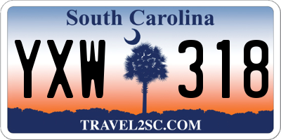 SC license plate YXW318