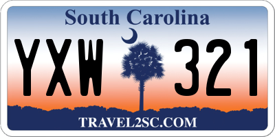 SC license plate YXW321