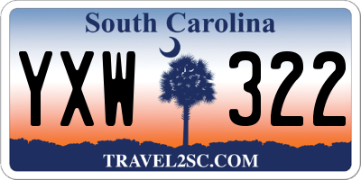 SC license plate YXW322
