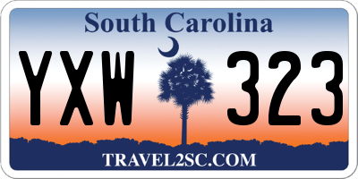 SC license plate YXW323