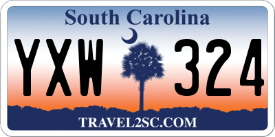 SC license plate YXW324