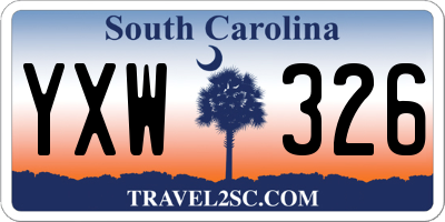 SC license plate YXW326