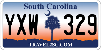 SC license plate YXW329